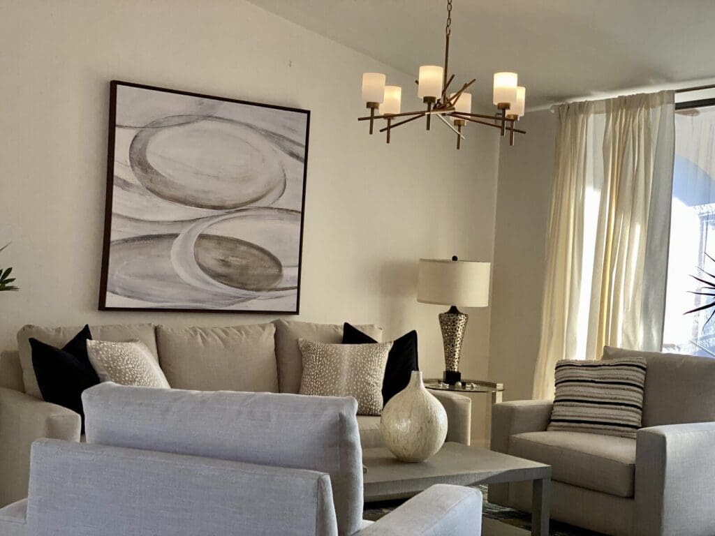Layered lighting and natural materials in a Gulf Coast interior